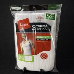3 Pack Hanes Tagless Tanks Mens Undershirts – Size XL/XG – 46-48”