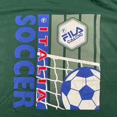 NWT Vintage 90s FILA Calcio Italia futbol Soccer Shirt Large 24×29 Green