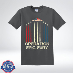 Operation Epic Fury Patriotic Fighter Jets American Flag T-Shirt