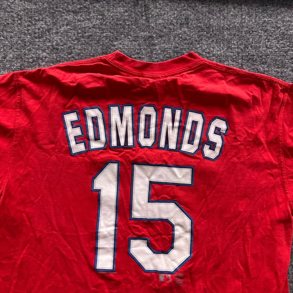 Lee Sport T-Shirt Mens Size L Red St. Louis Cardinals Jim Edmonds 15 MLB Graphic