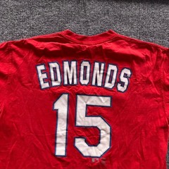 Lee Sport T-Shirt Mens Size L Red St. Louis Cardinals Jim Edmonds 15 MLB Graphic