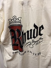 Rhude Fumar 91 Graphic Print Men’s White/Black/Red Cotton Crew Neck T-Shirt XL
