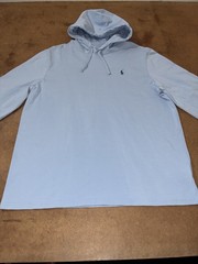 Polo Ralph Lauren Men’s Long Sleeve Hooded T-Shirt Baby Blue XL Drawstring Logo
