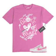 Dunk Pink Foam Playful White Air Force 1 T Shirt to Match BROKEN