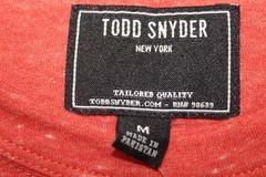 TODD SNYDER NEW YORK LONG SLEEVE HEATHER TEE “CAYENNE HEATHER” SIZE MEDIUM W/TAG