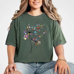 Cute Sewing Dandelion Quilting Flowers Quilter Sewing T-Shirt Tee