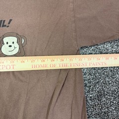 Gildan Ultra Cotton Mens XL Brown Three Wise Monkeys Graphic T-Shirt Tee