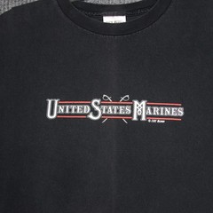 Vintage United States Marines Graphic T Shirt Mens Large 7.62 Design Military