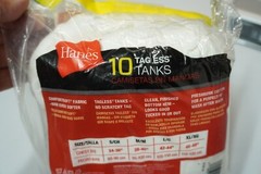 Men’s Hanes 10 Tagless Tanks T-Shirt – White Longer Length