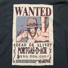 One Piece Wanted Poster T-Shirt Size Large