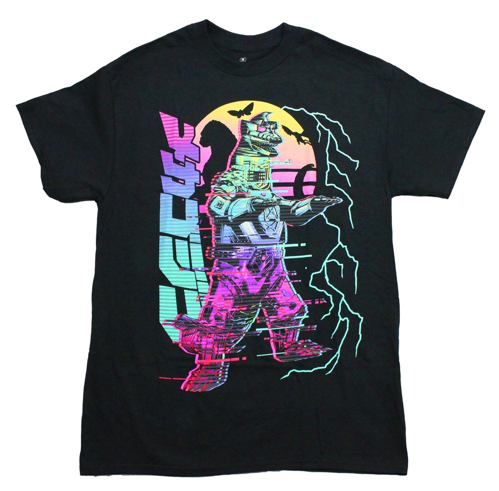 Godzilla MechaGodzilla New Adult T-Shirt – Walking Past Electrified Sunset