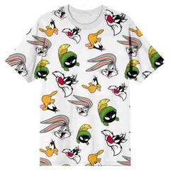 Looney Tunes Mens Classic Cartoon Characters All Over Print Shirt NWT S-XL