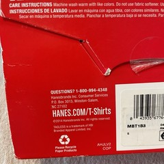S Hanes T-Shirts 3 Pack Comfort Blend Tagless Lay Flat Collar White Gray Black