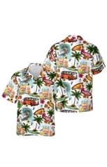 Funny Summer Beach Party Surfing Coconut Floral Hawaiian Shirt Unisex size xl