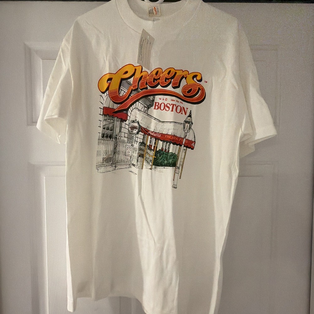 Vintage Cheers Boston T Shirt L Sof Tee Single Stitch 1994 NOS MINT