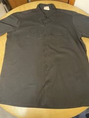 mens dickies work shirt xl all black short sleeve, punk rock, alternative fun