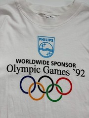 Vintage 1992 Barcelona Olympics Long Sleeve T-Shirt Philips Worldwide Sponsor M