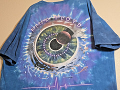 Pink Floyd Tie Dye T-Shirt Men’s 2XL Blue Graphic Band Tee Short Sleeve Cotton