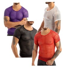US Mens T-Shirt Fitness Clubwear Workout Vest Sexy Tops Sleepwear Blouse Summer