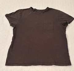 Outerknown Saltwater Slub T Shirt Mens L Brown Pocket Tee 100% Organic Cotton