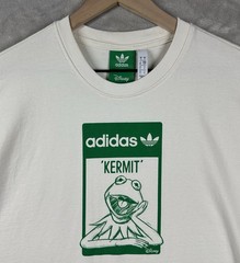 Kermit The Frog Adidas Disney T-Shirt Men’s Small Organic Cotton Non Dyed GQ4152