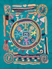 VTG Tip’s Club Classics green hand embroidered Carlos Rosales Guatemala Shirt XL
