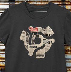 Filth & Fury Punk Rock Vinyl Record Retro T-Shirt / Pistols Anarchy Styled Tee