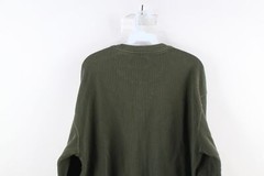 Vtg 90s Streetwear Mens L Faded Heavyweight Thermal Waffle Knit Henley T-Shirt