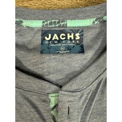Jachs NY Mens Henley Shirt XL Blue Signature Soft Touch Short Sleeve NWT