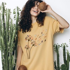 Cute Dog Flower Butterfly Shirt Dog Lover Animal Floral Puppy Nature Gift Tee