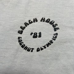 Vintage 80s Beach House ’81 Coconut Olympics T Shirt USA Single Stitch Medium