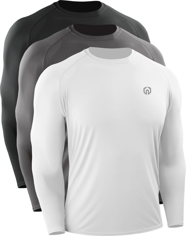 NELEUS Sun Protection Athletic Shirt Long Sleeve Finishing Workout Running Sh…
