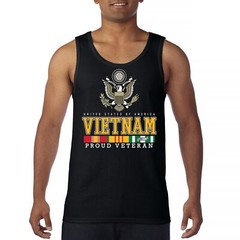Vietnam War Proud Veteran Tank Top American Army Vet DD 214 Patriot Men’s Top