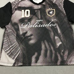 PacSun Jersey Men Large Black Pacific Palisades Religious Graphic Soccer Shirt L