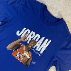 Air Jordan Wheaties T-Shirt Blue Men’s/Kids Michael Jordan Bull’s Size Small
