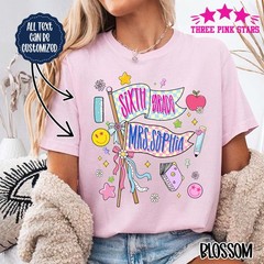 Personalized Sixth Grade Teacher Shirt Custom 6th Grade Teacher Name Team TShir