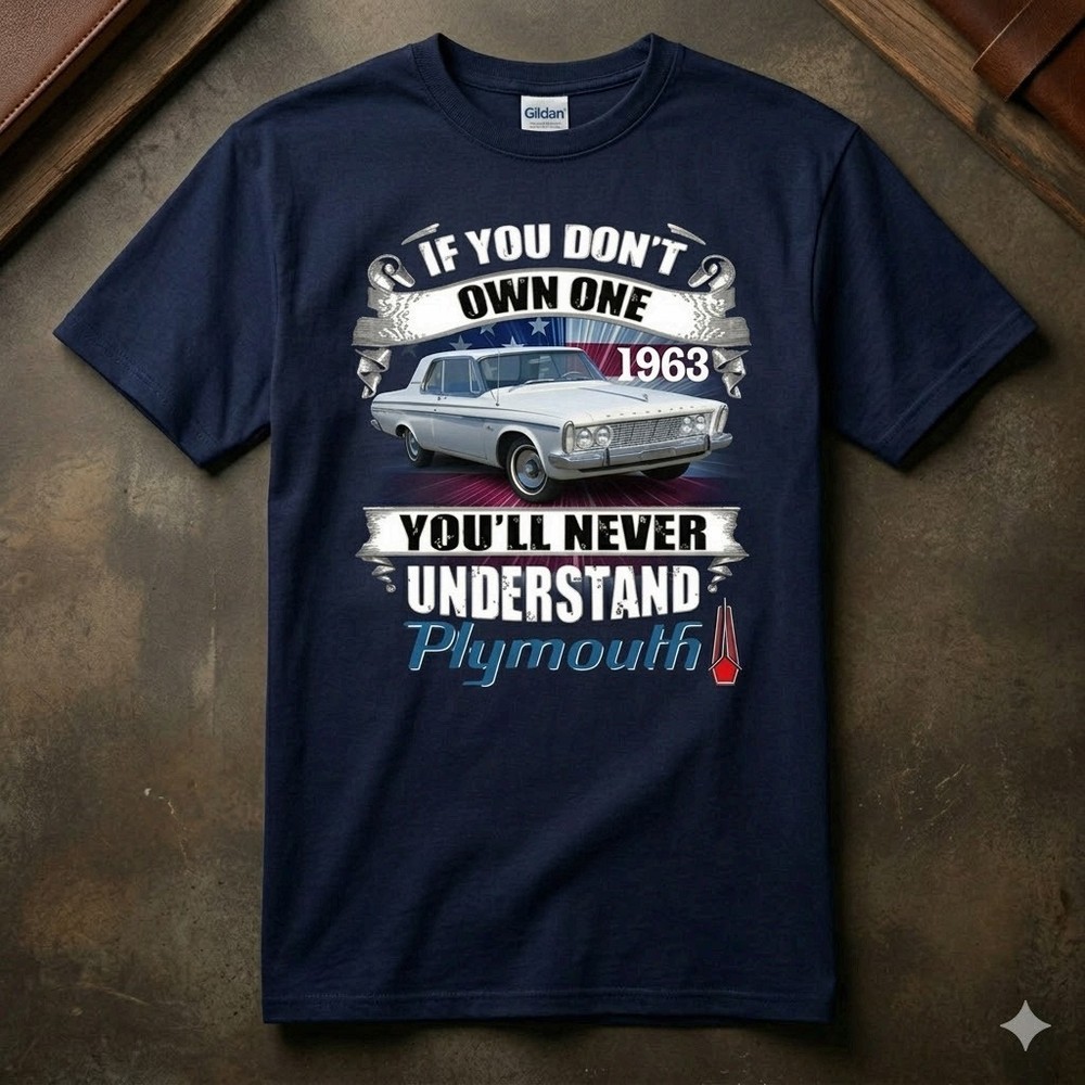 1965 Plymouth Shirt Retro American Classic Car Tee Auto Lover Gift