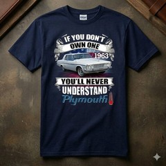 1965 Plymouth Shirt Retro American Classic Car Tee Auto Lover Gift