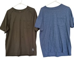 Lot 5 Mens Pocket T Shirts L Short Slv Solid Casual Basics Gym Workout Outdoors