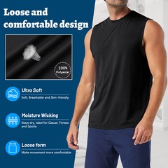 6Pack Mens Quick Dry Muscle Tank Top Gym Workout Sleeveless Shirt Gym Running
