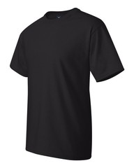 Lot of 3 Hanes Beefy-T Ring-spun Blank Plain T-Shirt Crewneck 5180 Black Large