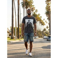 2Pac Tupac Shakur Graphic T-Shirt Black Size Medium