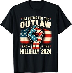 US Flag I’m Voting For the Outlaw and the Hillbilly 2024 Tee T-Shirt