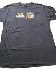 Bud Light Official Beer Sponsor NFL Blue T-shirt, X-Large
