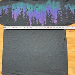 Vintage 1996 National Wildlife Federation Wolf Aurora Borealis T-Shirt USA – XL