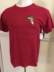 NWT Reel Legends L Men Tee Short Sleeve Shirt Red 100% Cotton Fishing Logo
