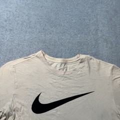 Nike T Shirt Mens Medium Beige Just Do It Performance Classic Sports Adult