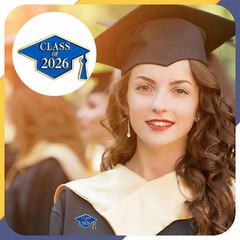 Trnayi 60 Pcs Class of 2026 Graduation Pins Bulk Souvenir Emblem Graduation C…
