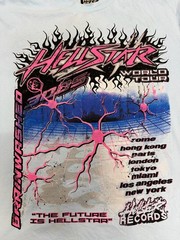 Hellstar Brainwashed World Tour 3005 Graphic T-Shirt Light Blue Size L