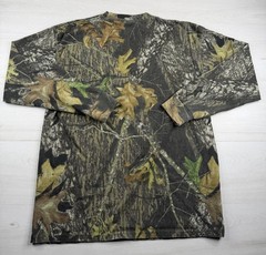 Vtg Jerzees Outdoors Shirt Mossy Oak Breakup Camo Long Sleeve Pocket Y2K Mens XL